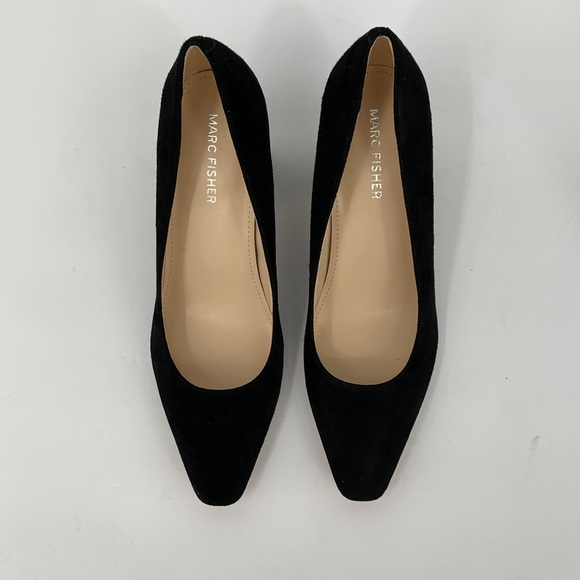 Marc Fisher Keri suede pumps shoe black chunky block heel new 7 - Picture 5 of 7